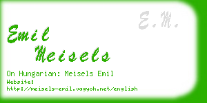 emil meisels business card